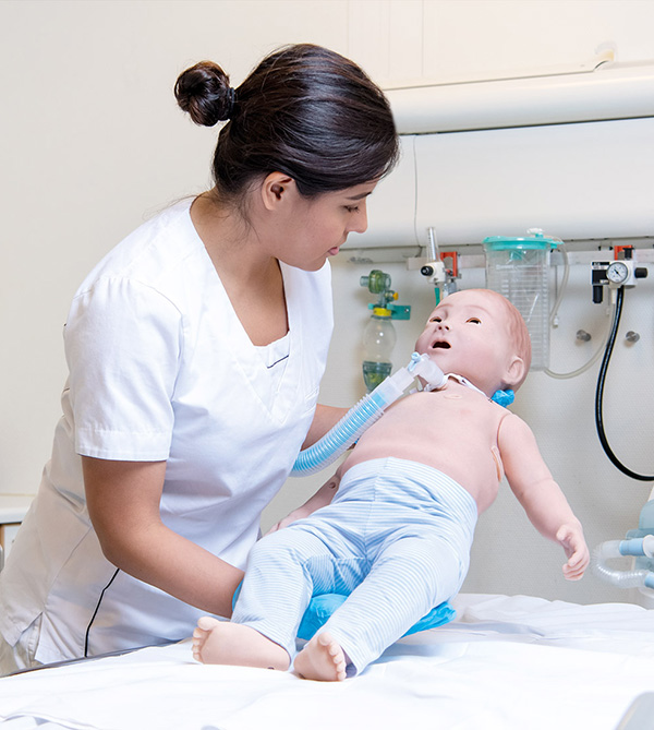 Simulation training with SimBaby with Tracheostomy